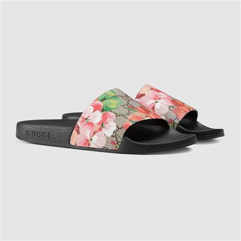 gucci slides floral|pink gucci slides nordstrom.